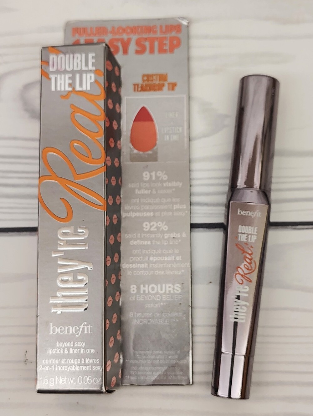 Benefit Double The Lip Dual-Ended Lipstick & Liner — Pink Coral Shade